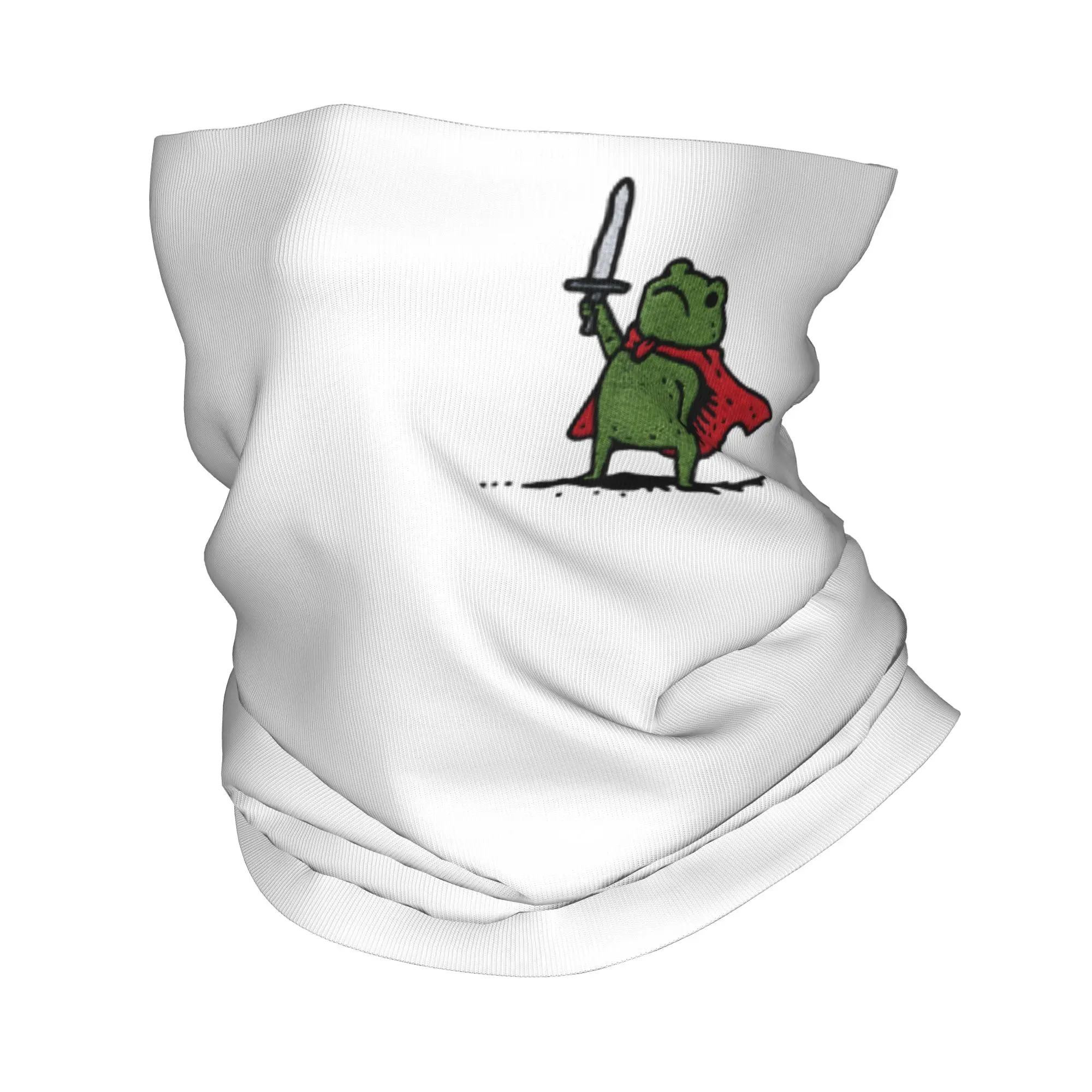 Huzzah Frog Cute Knight Meme Bandana Neck Cover Balaclavas Wrap Scarf Print Funny Sword Fantasy Headband Multi-use Outdoor Adult