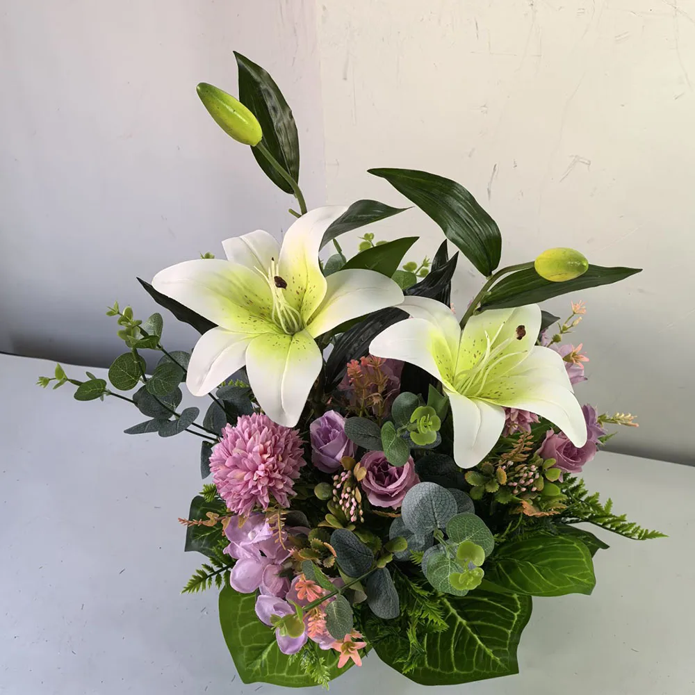 Artificial Flowers Roses Flowers Sunflowers Mixed Potted Plants Desktop Decoration Home Decoration Potted Plants