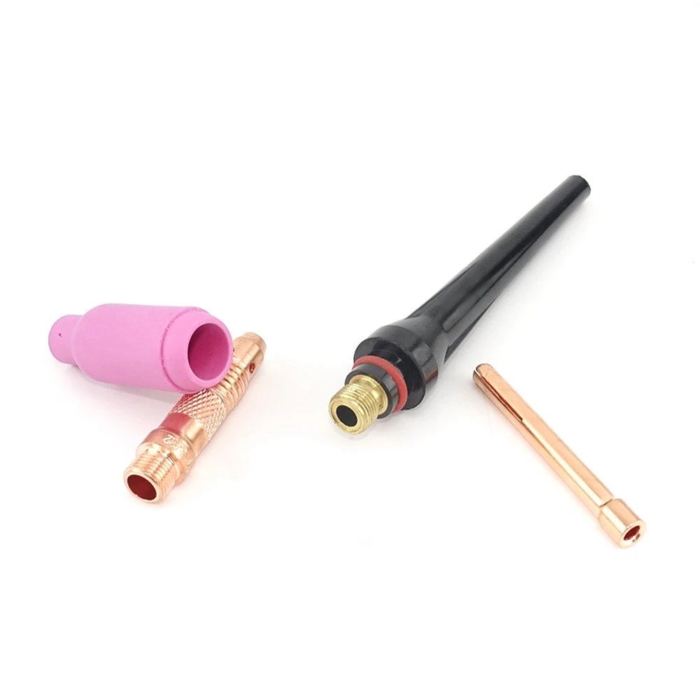 4Pcs for WP26 WP17 WP18 Argon TIG Welding Torch Consumables Tungsten Electrodes Collet Tip Alumina Nozzle Cup Cap