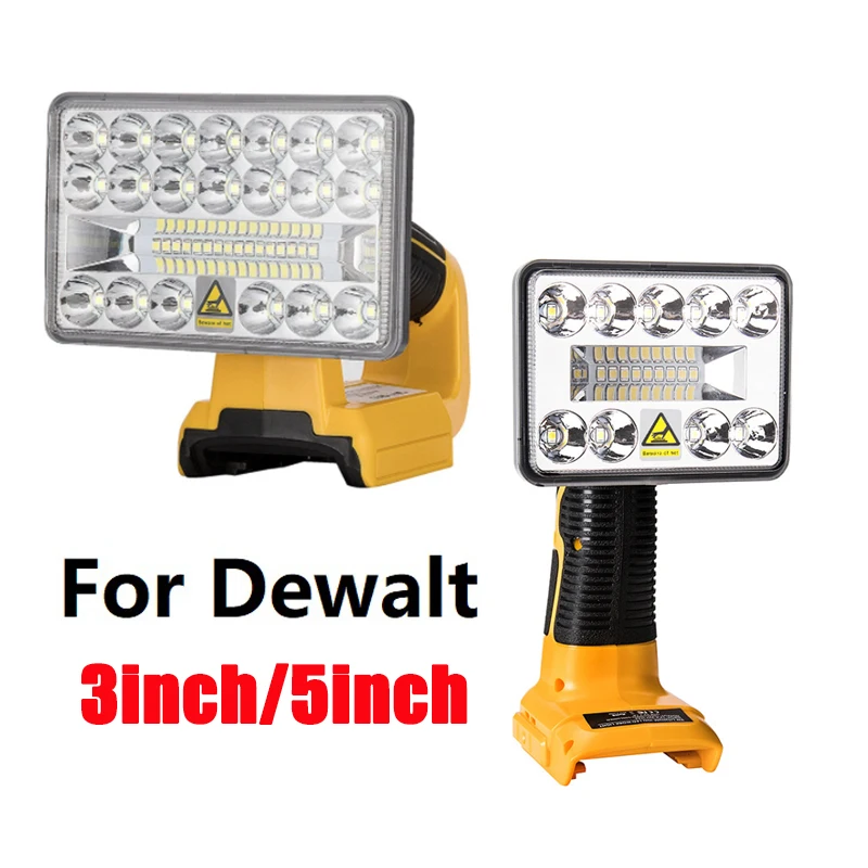 

LED Flashlight USB Charger For Dewalt Tool Light 12W 18W Work Light For 14.4V-20V Lithium Li-ion Battery DCB201 DCB200 Outdoor