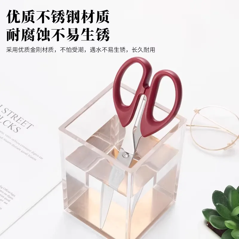 M&G เครื่องเขียน 180/160 มม.กรรไกรปลายกลมกรรไกรขนาดเล็กขนาดกลางขนาดใหญ่หัตถกรรมกรรไกรผ้ากรรไกรอุปกรณ์โฮมออฟฟิศสีแดง/B