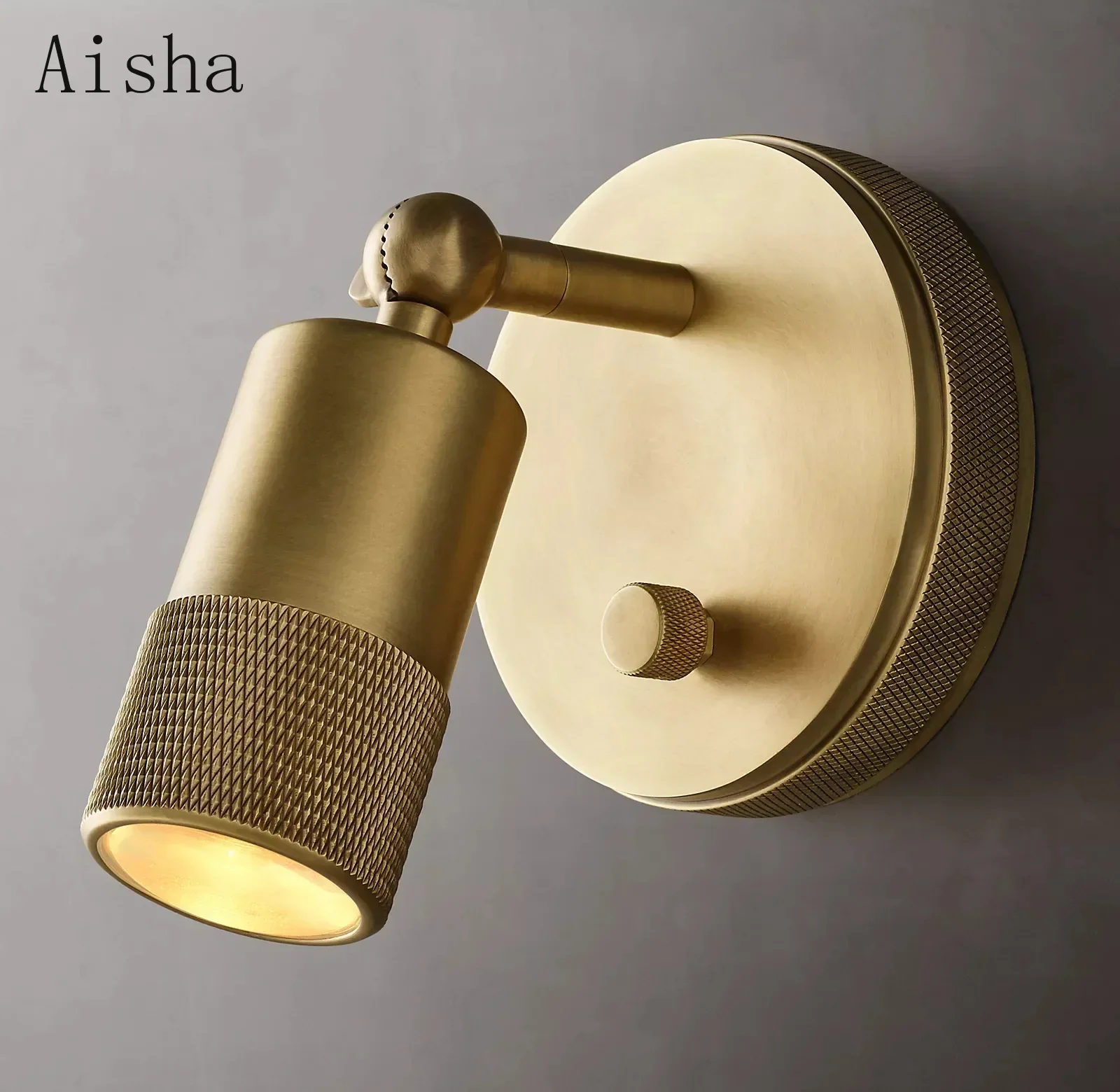 Aluminum Wall Lamp Copper / Black / Chrome Minimalist Sconce Can Adjustable Direction Living Room Wall Bedroom Closet Decorative