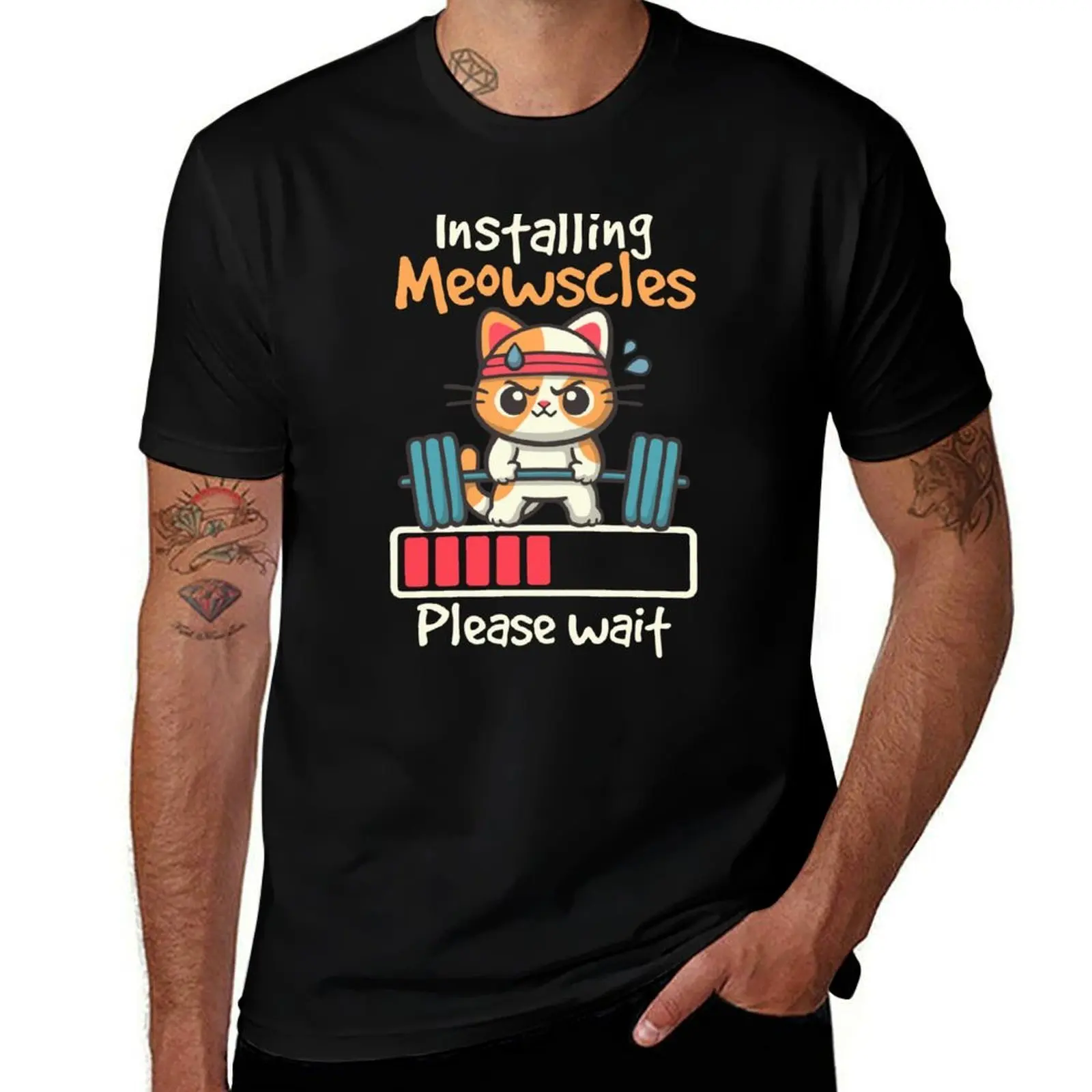 

T-Shirt t for cotton shirts t Installing shirts shirts cotton man g for t funny man pack men meowscles