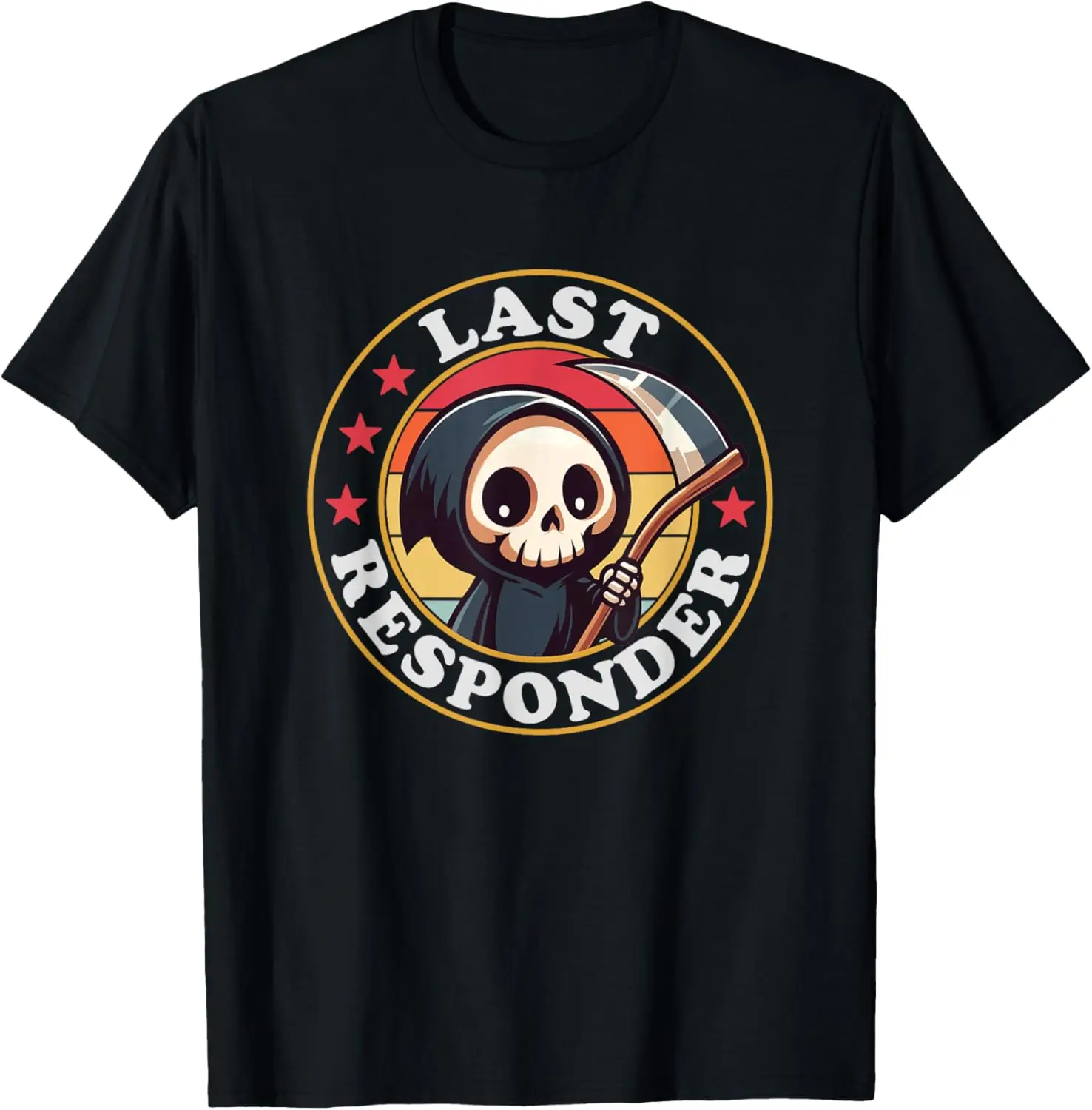 Last Responder Mortician Grim Reaper T-Shirt