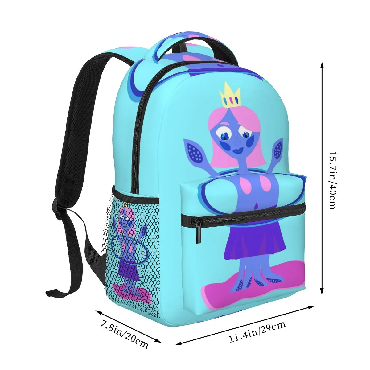 Cute Colorful Alien Backpack Hot Sale Daypack Large Capacity Children BookBag School Bag Shoulder Bags for Men Women