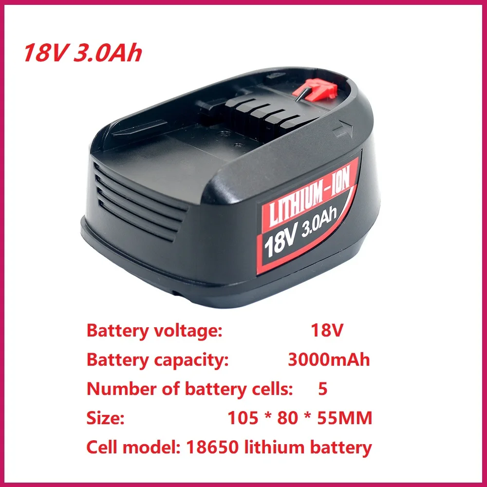 18 فولت بطارية ليثيوم لبوش PBA PSB PSR المهنية بطارية قابلة للشحن لبوش المنزل والحديقة أدوات كهربائية لبوش PBA #3