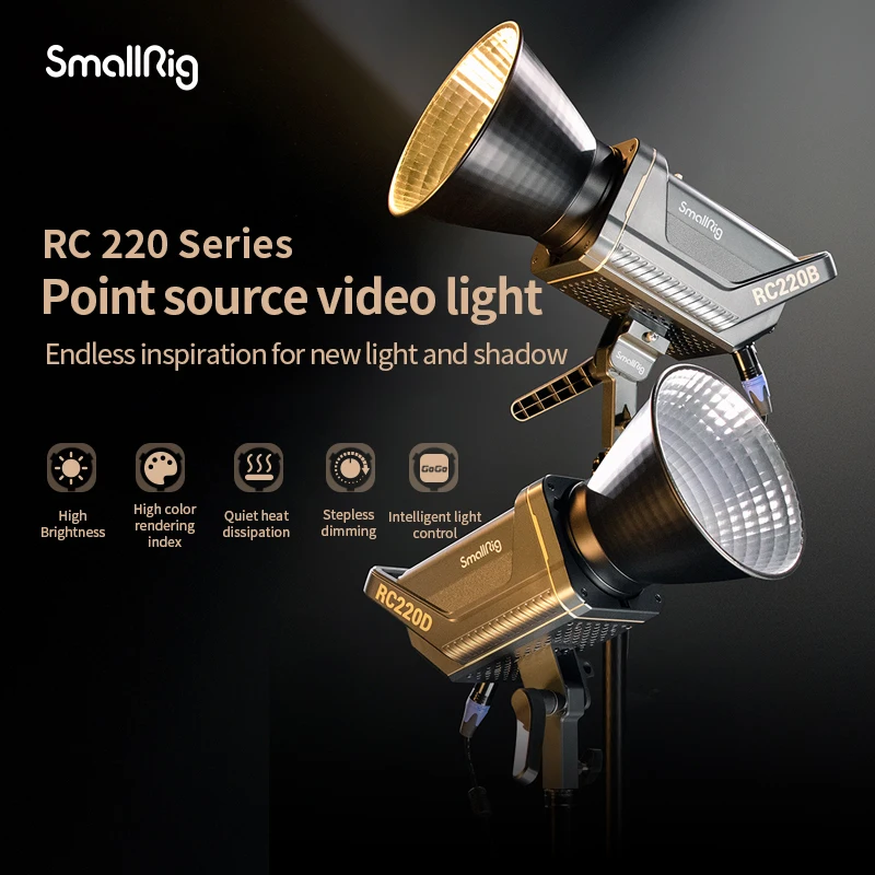 SmallRig 120D 120B RC120D 5600K RC120B Bi-Color 2700-6500K LED Video Photography Light Bluetooth App Control VS Godox Nanguang