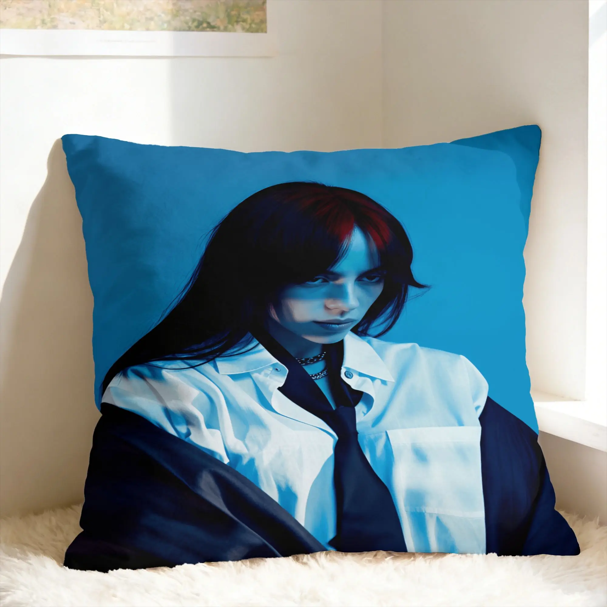 HIT ME HARD AND SOFT B-Billie E-Eilish Pillow Cover  Fashion Pillow Case For Wedding Party Home Decor Square Pillowcases Gift