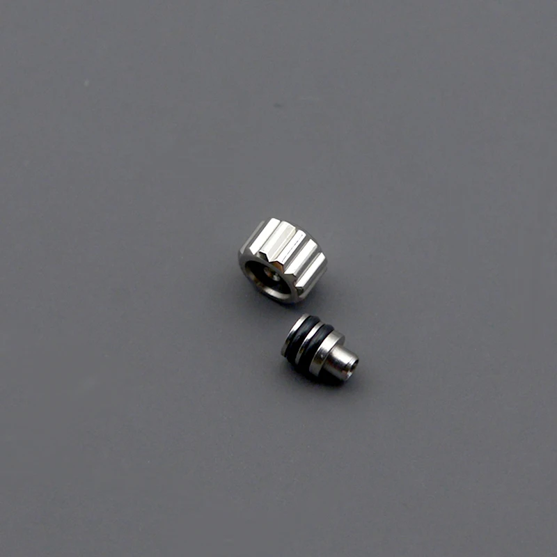 4.8mm Screw‑down Watch Crown With Tube Replacement Screw Crown Tube For Mechanical Watch Repair Spare Accessories Parts