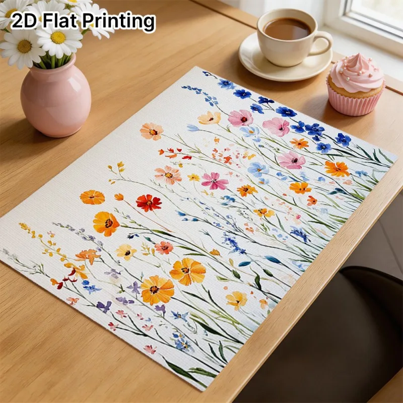 Coral Branch Placemat Nautical Ocean Coastal Style Dining Table Mat Heat Resistant Kitchen Decor Home Party Tableware Set Gift