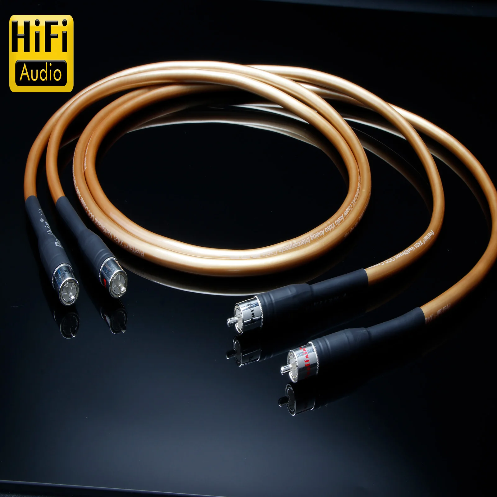 

Preffair X421 hifi 6N Varistrand OCC Copper XLR RCA Audio Interconnector Cable With Silver/Gold Plated Plug HIFI Audio RCA Cable