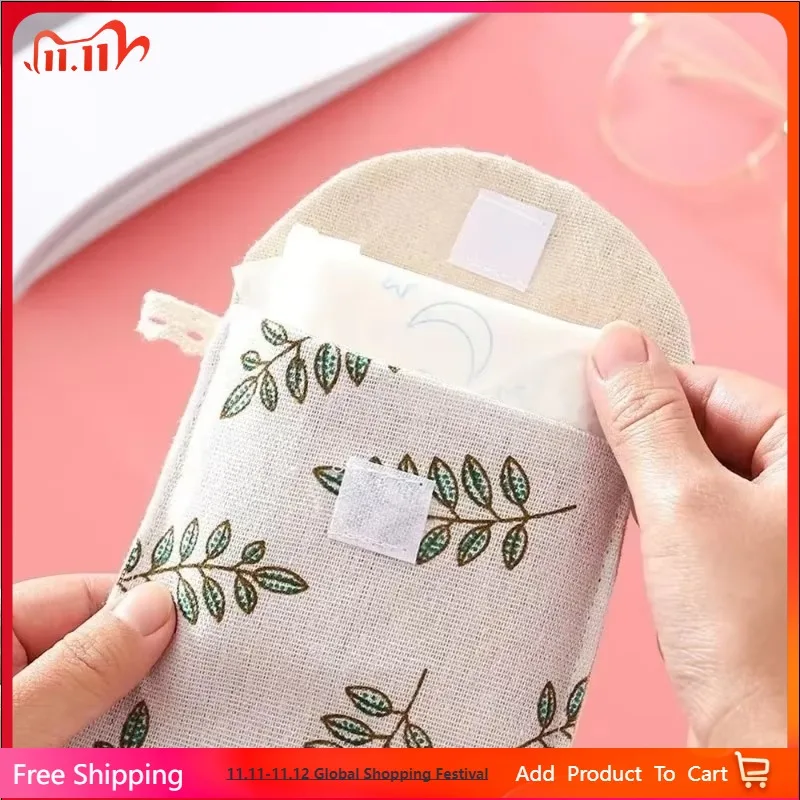 

A women's portable bag for menstrual pads, foldable bag for storing sanitary pads, and a small confinement bag for women