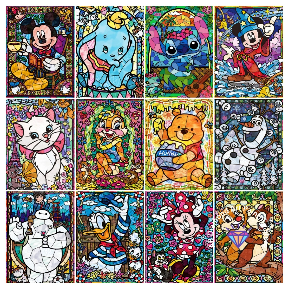 

Lilo Stitch Cartoon AB Diamond Painting Kits 5D DIY Mickey Mouse Diamond Embroidery Handmade Art Exquisite Gift Home Decoration