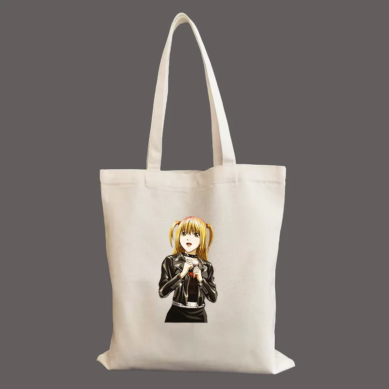 

Death Note Misa Japanese Anime Manga Eco Women Shoulder Bags Handbag Canvas Shopping Bag Casual Large Ladies Travel Totes Bags