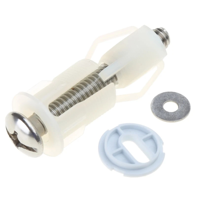 LXAF Professional Toilet-Seat Upgrade-ABS-Expansion Bolts with White Cover Sheet Toilet Lid Screws with 18mm Spacer Parts