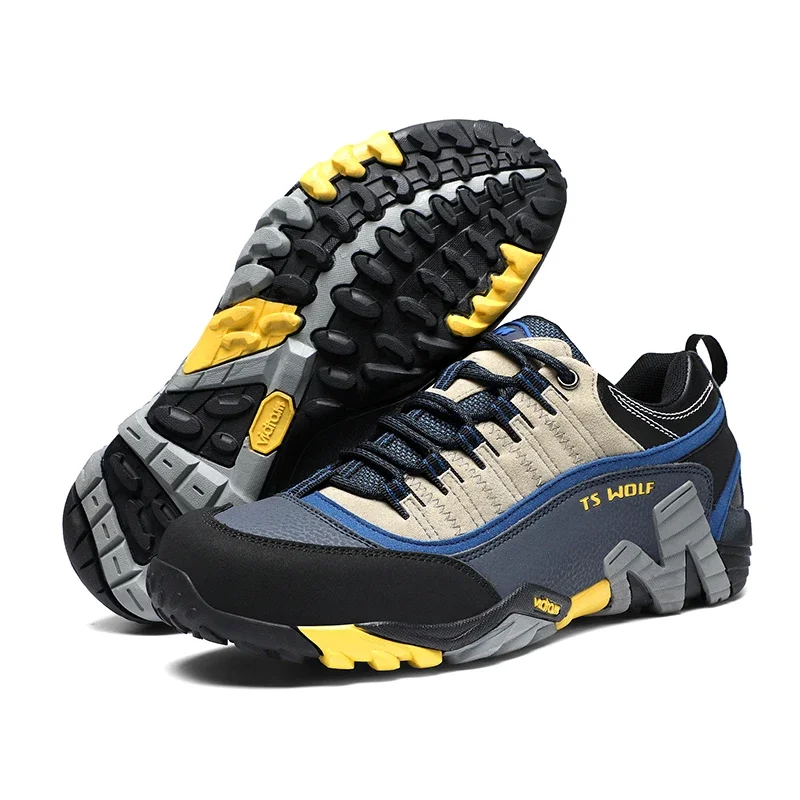 Outdoor Lover Trekking Shoes Men Waterproof Hiking Shoes Mountain Boots Genuine Leather Woodland Hunting Tactical Shoes