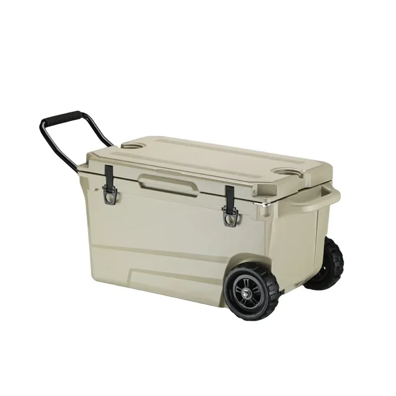Large capacity with wheel deep sea fishing rotomolding refrigerated incubator 180L fishing refrigerator outdoor