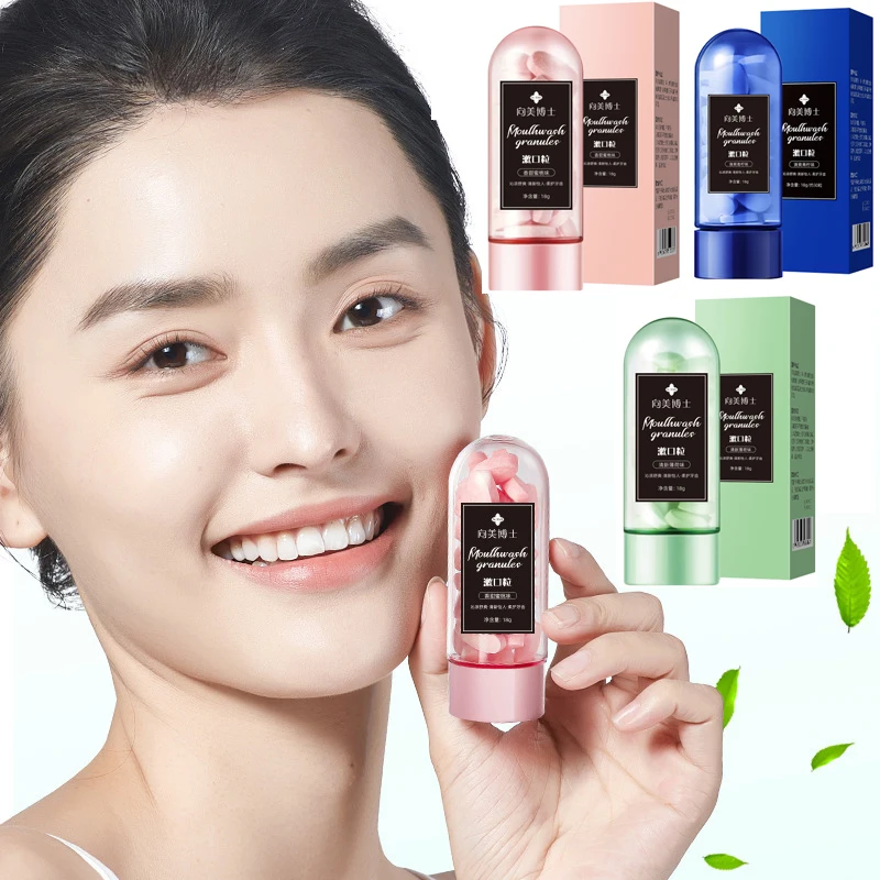 

30 Capsules Probiotic Solid Toothpaste Mouth Freshener Removal Tooth Stains Repairing Care For Teeth Gums Portable Mouthwash