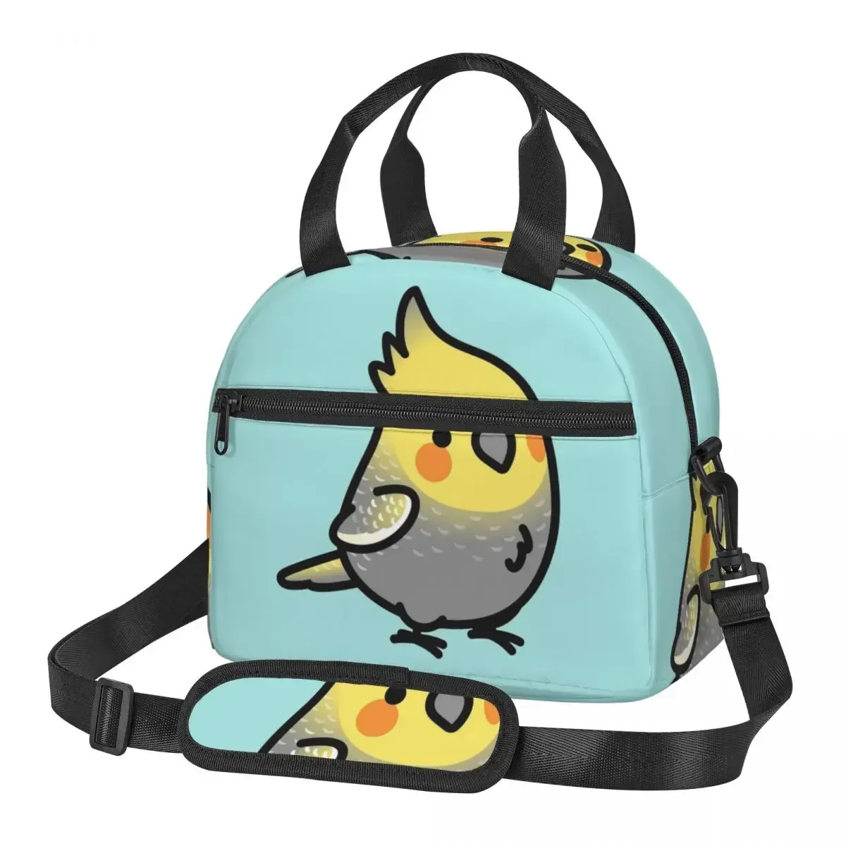Chubby Pearl Cockatiel Insulated Lunch Bag for School Bento Storage Food Boxes Portable Cooler Thermal Lunch Box Tote