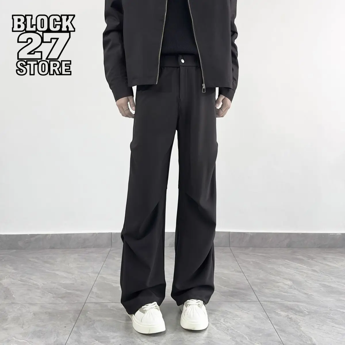 

Mens Pants Harajuku Korean Style Loose Casual Trousers Tall Fit American Micro Flare Black Long Pants Streetwear Fashion New