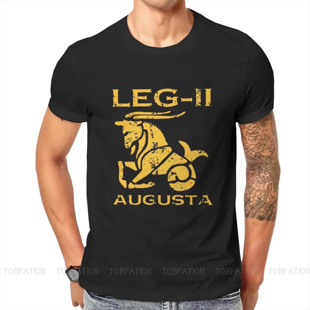 

Ancient Rome TShirt for Men Legio II Augusta Soft Leisure Tee T Shirt Novelty New Design Fluffy