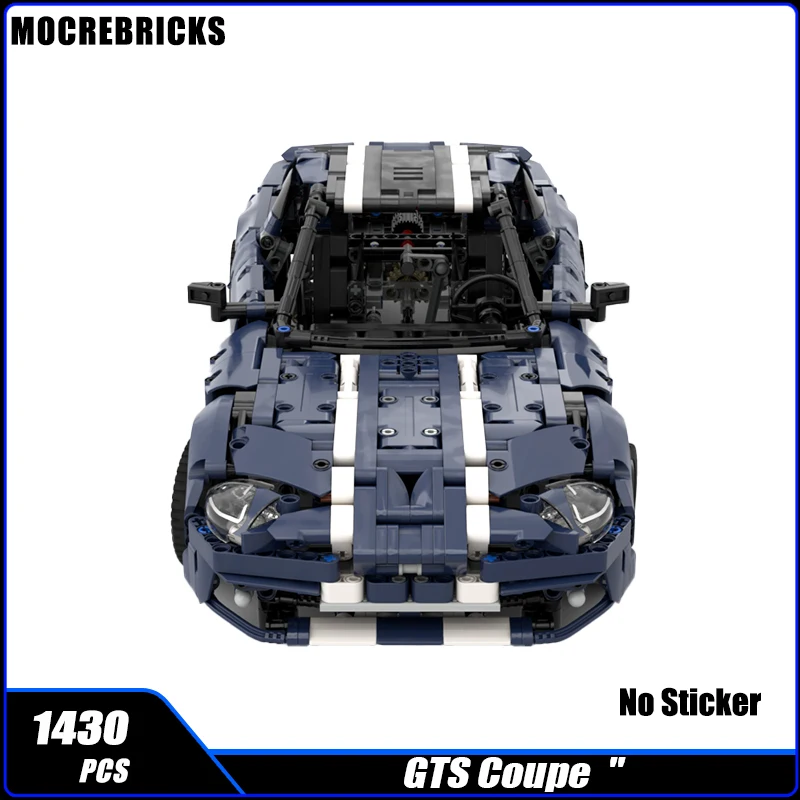 Urban Fast Speed Sportvoertuig GTS Coupe Retro Supersportwagen MOC Bouwsteen Assemblagemodel Creatieve Bakstenen Jongen Speelgoed Geschenken