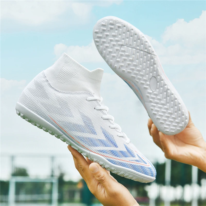 

Men Soccer Shoes Society Cleat Professional Ankle Comfortable Football Shoes Tenis Resistant Non-Slip Unisex Football Field Boot