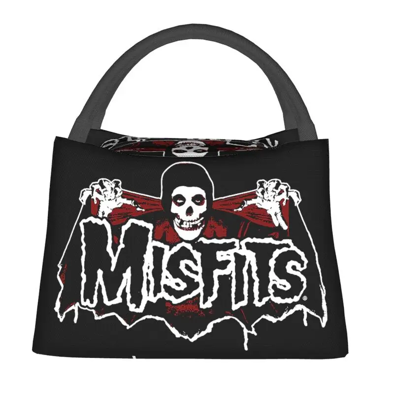 Punk Rock Band Misfits Insulated Lunch Bag for School Office Leakproof Cooler Thermal Bento Box Women