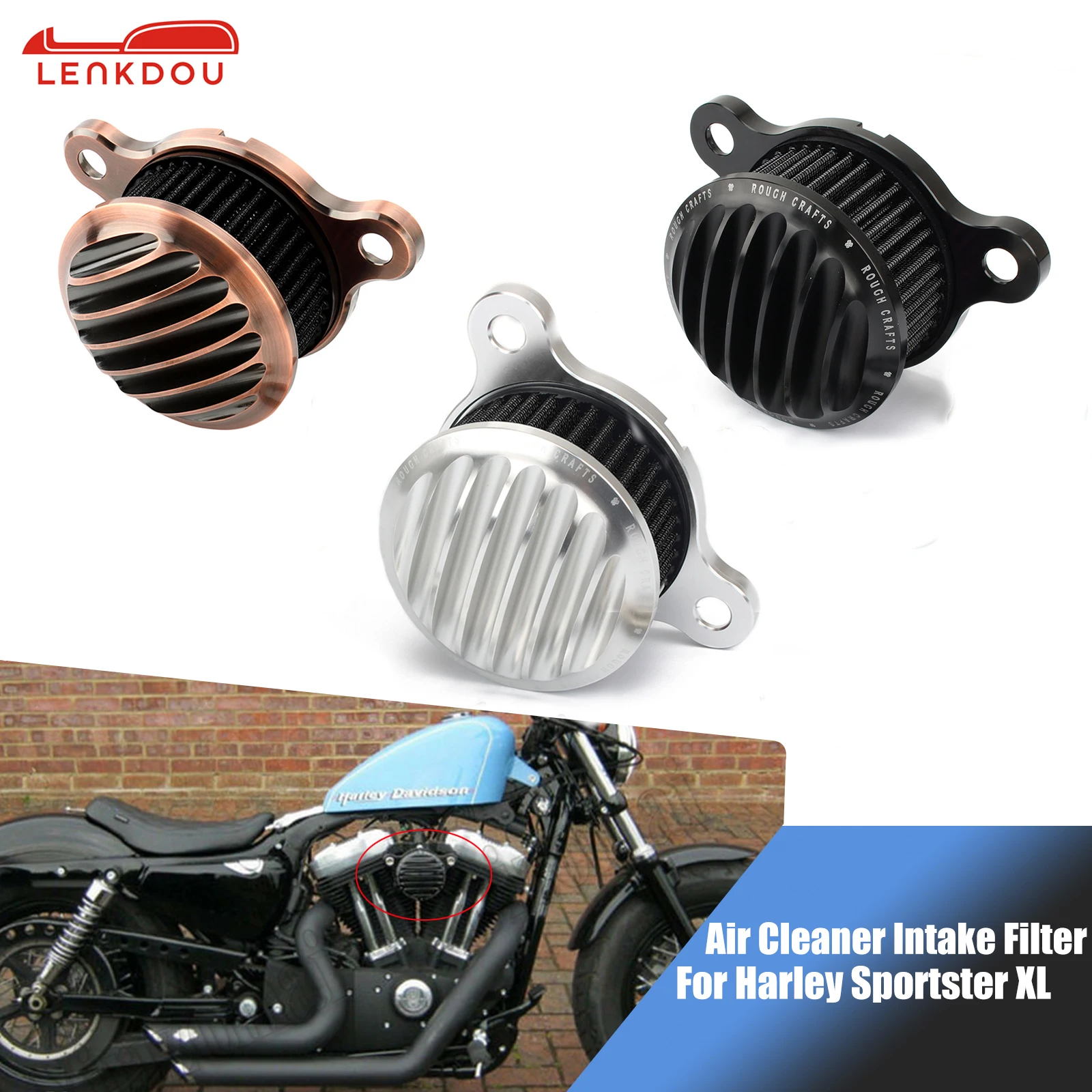 

Воздухозаборник с черным воздушным фильтром для Harley Sportster XL Iron 883 XL1200 48 72 1991-2021 аксессуары для мотоциклов XL883