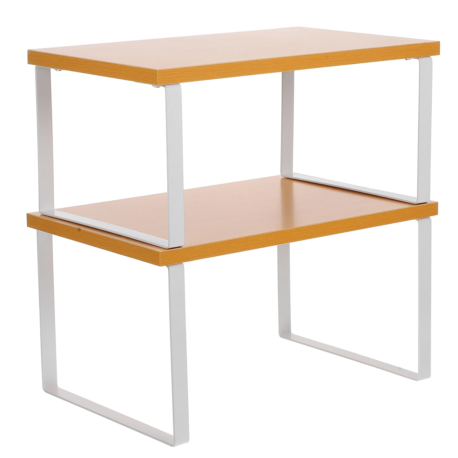 

2 Pcs Kitchen Storage Rack Cabinet Shelf Desktop Multi-purpose Organizers Cabinets Shelves Wood Wooden