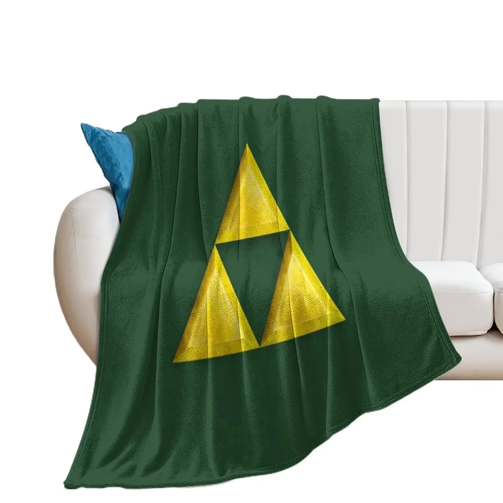 Gold Triforce Throw Blanket Bed Bed linens Blankets