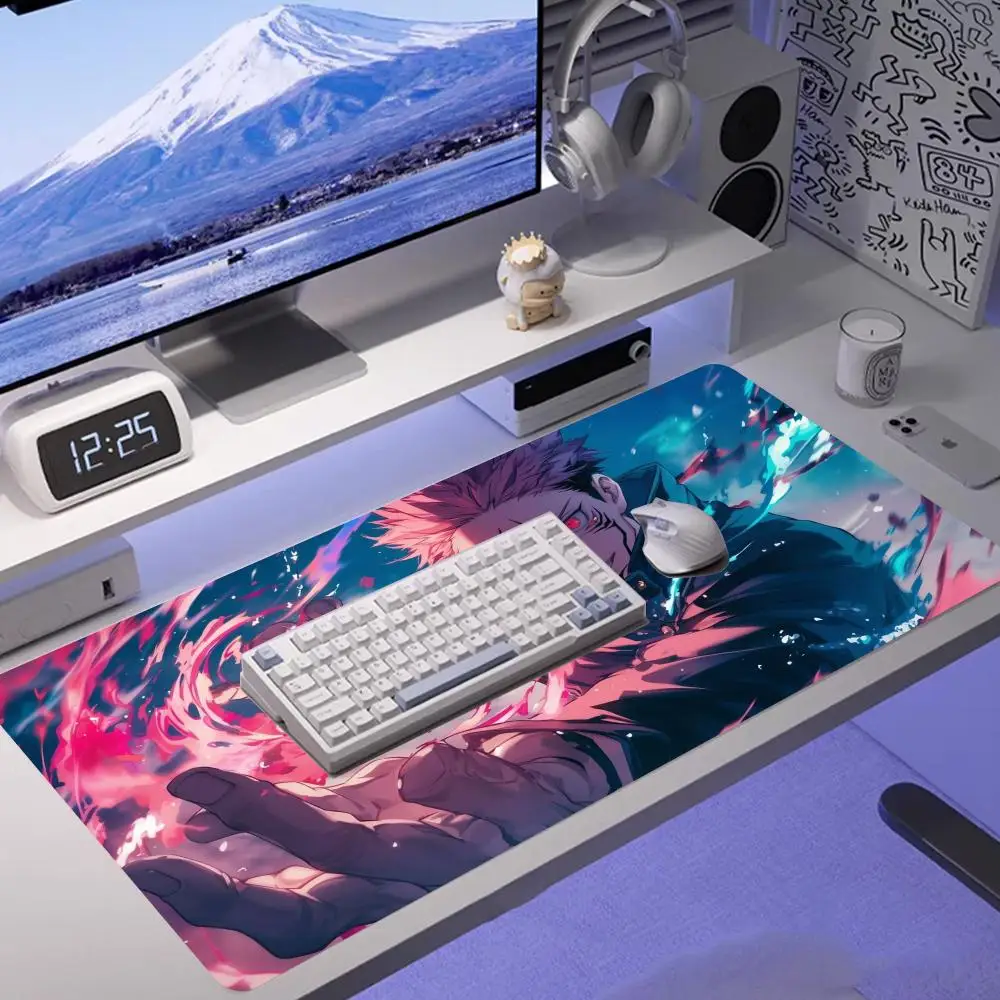 Jujutsu Kaisen Mouse Pad Desk Mouse Pad Cute HD Desk Pad Extended Gaming Keyboard Mats Large XXL Gamer Mousepad 90x40