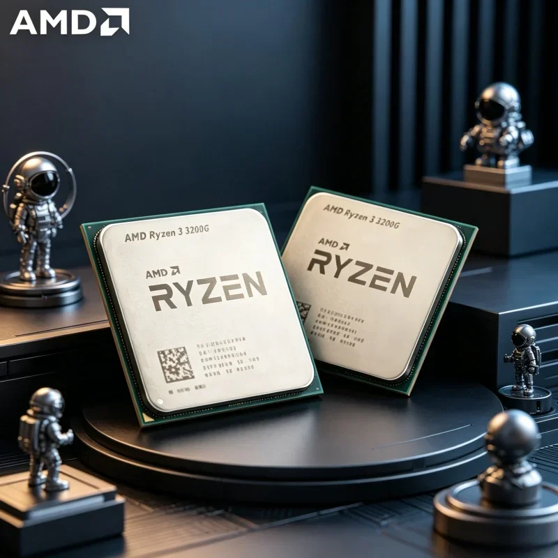 CPU AMD Ryzen 3 3200G 4C4T 3.6GHz (hasta 4.0GHz) estándar AM4 con gráficos integrados AMD Vega 8 para juegos.