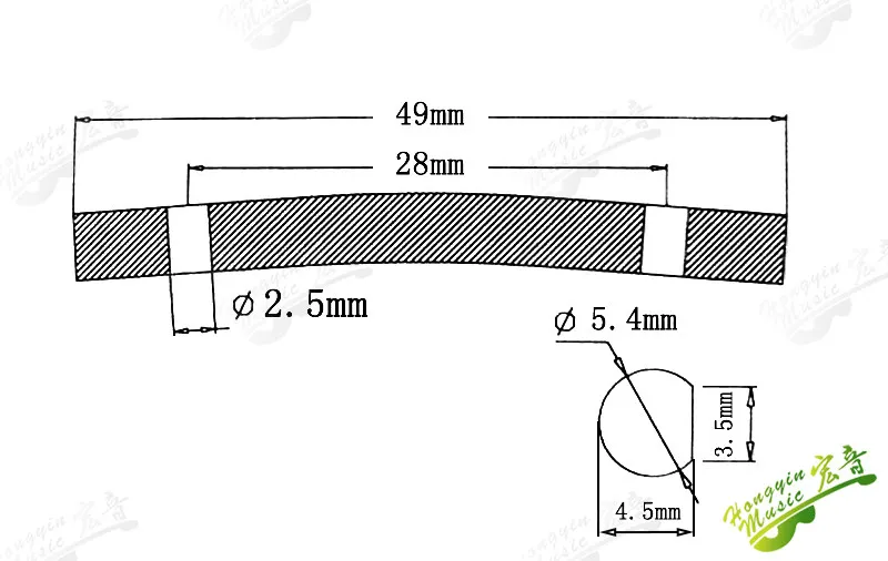 Saitenspannungsstange 45/49 Metallsaitenhalter für E-Gitarren-Tremolo-Systeme Musikinstrumente Gitarrenteile Zubehör – Detail 3