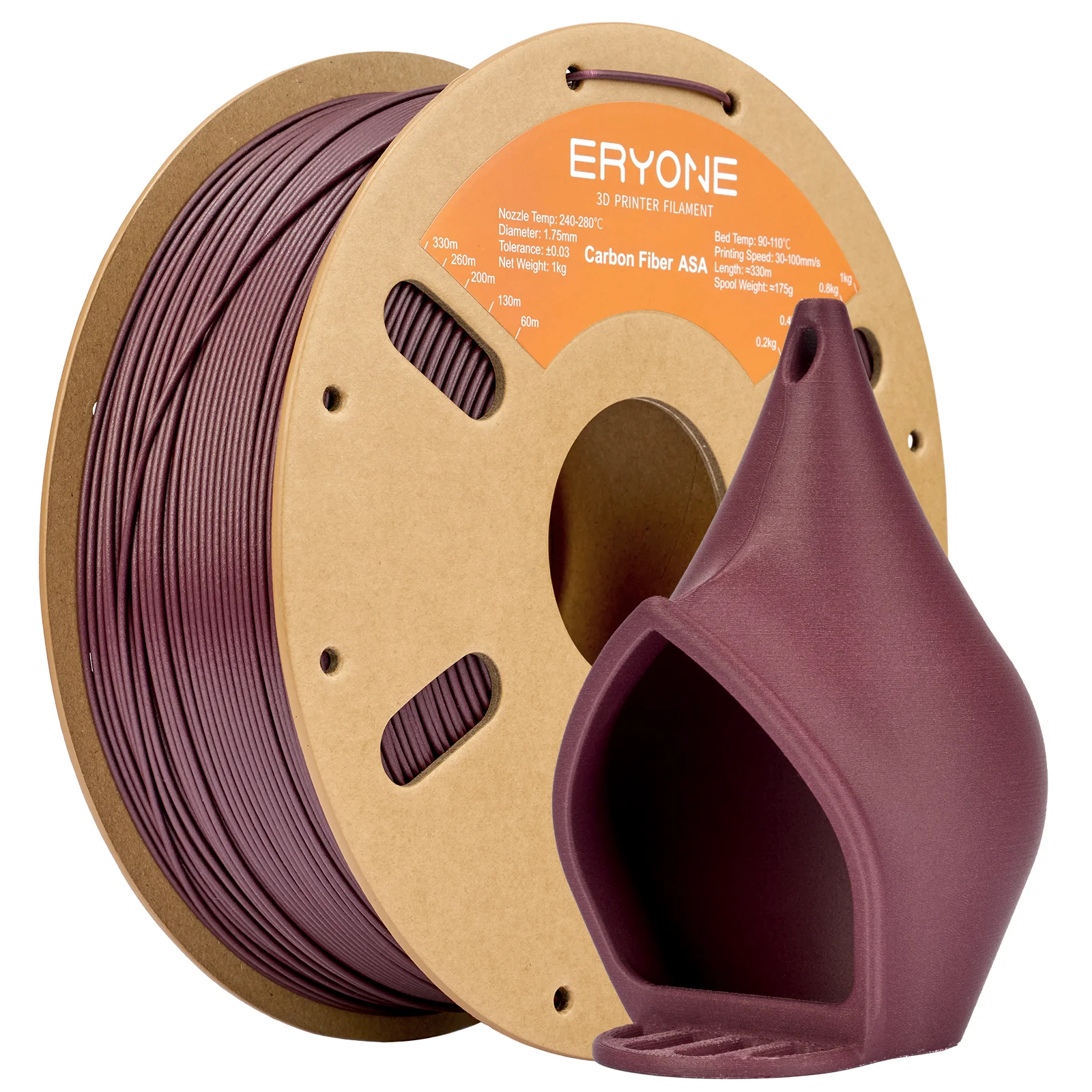 ERYONE 1kg/3kg/5kg Carbon Fiber ASA Filament voor 3D-printen, 1.75mm diameter +/- 0.03mm, hoge kwaliteit spoel, nieuwjaarslaagste prijs