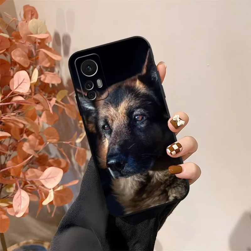 German Shepherd Dog Phone Case Funda For Redmi Note 11S 11 10 10S 9S 8T 7 8 8A 9 9A 9C 9T 10X Black Silicone Cover