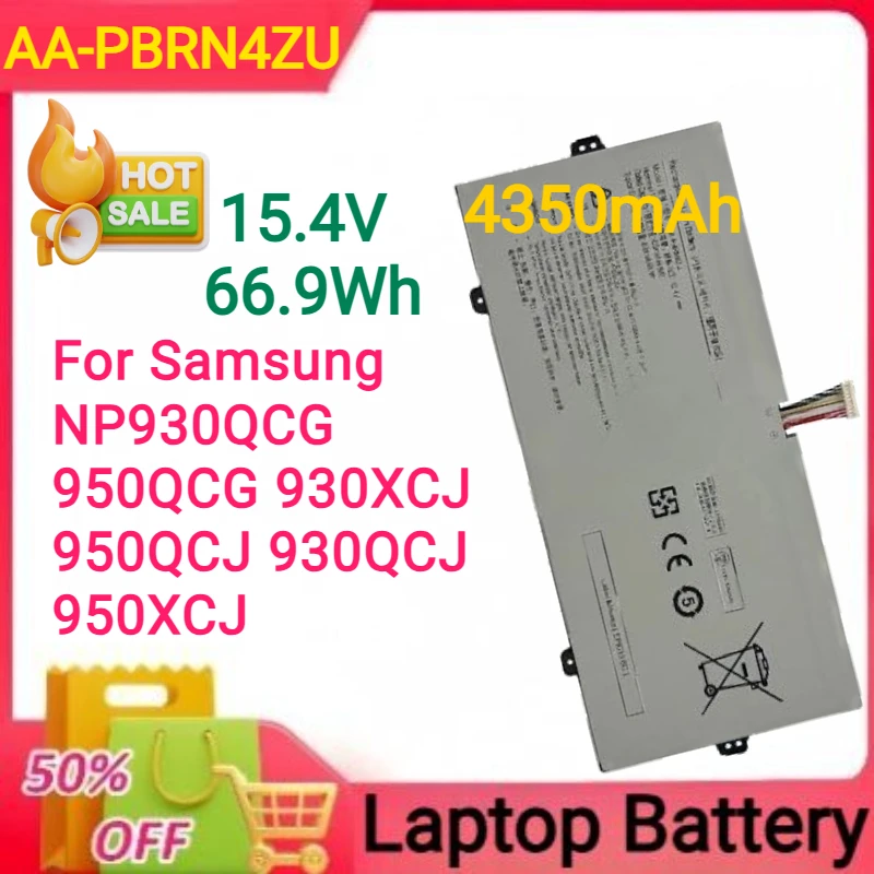 

Новый аккумулятор для ноутбука 4350 мАч, 15,4 В, 66,9 Втч AA-PBRN4ZU для Samsung NP930QCG 950QCG 930XCJ 950QCJ 950XCJ