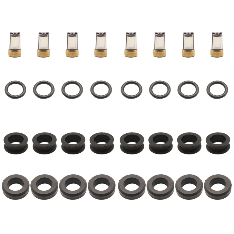 8 set Fuel Injector Service Repair Kit Filters Orings Seals Grommets for INP-780 INP-781 Mazda Protege 1.8L 626 2.0L 99-02