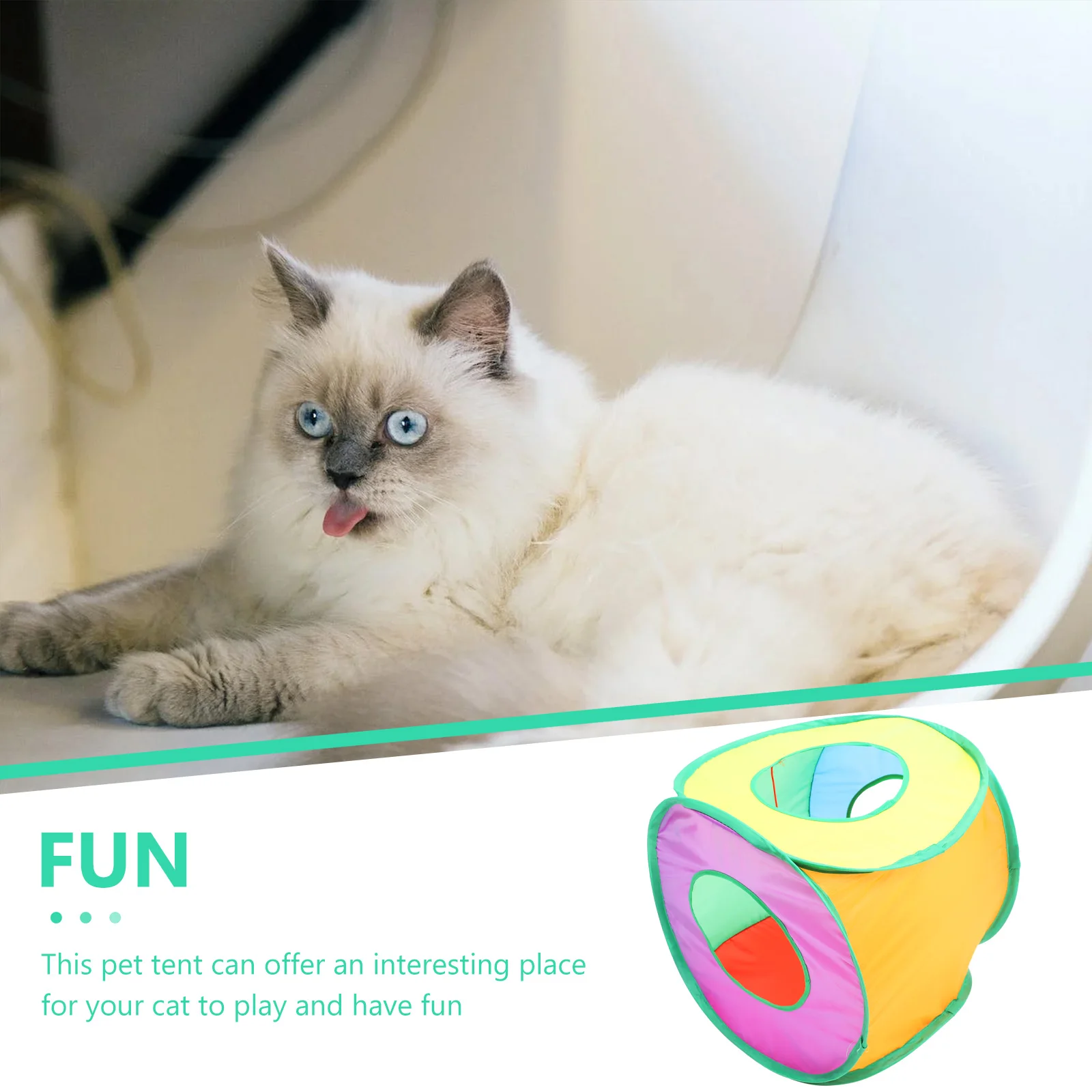 

Cat Cube Foldable Tent Wear-resistant Playhouse Breathable Hideout Pet Toy Durable Scratch-resistant Indoor Outdoor Cat House