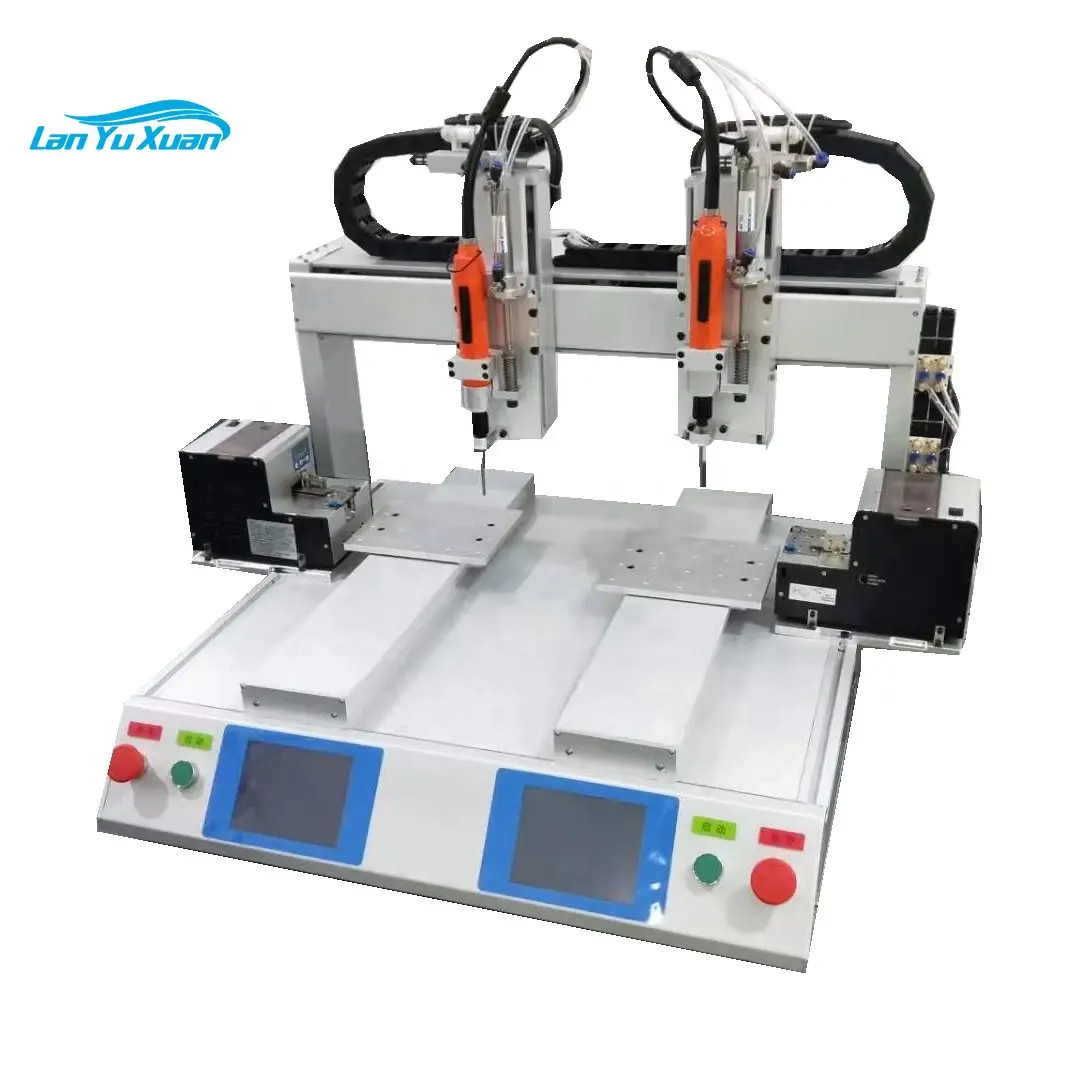 Automatische Schroefverdraaimachine Twee Platforms Twee Koppen 4-assige Automatische Schroevendraaier Vergrendelingsrobot