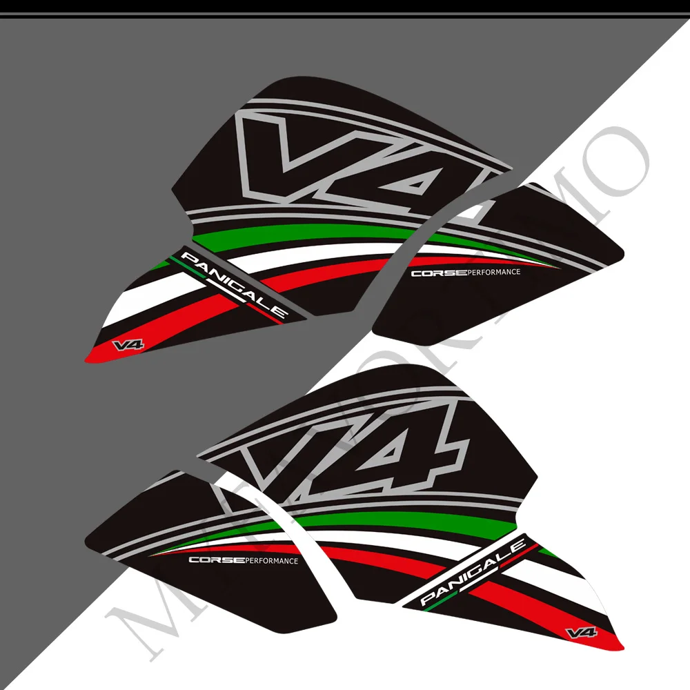 Para Ducati PANIGALE V4 S R V4R SP 1100 almohadilla de depósito empuñaduras laterales Kit de combustible de Gas Protector de rodilla pegatinas de PVC para motocicleta