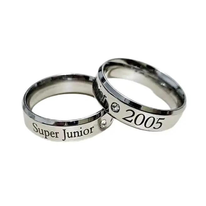 super junior KPOP Ring Necklace Popular Boys Group  superjunior Member Birthday  stainless steel eunhyuk donghae kyuhyun heechul