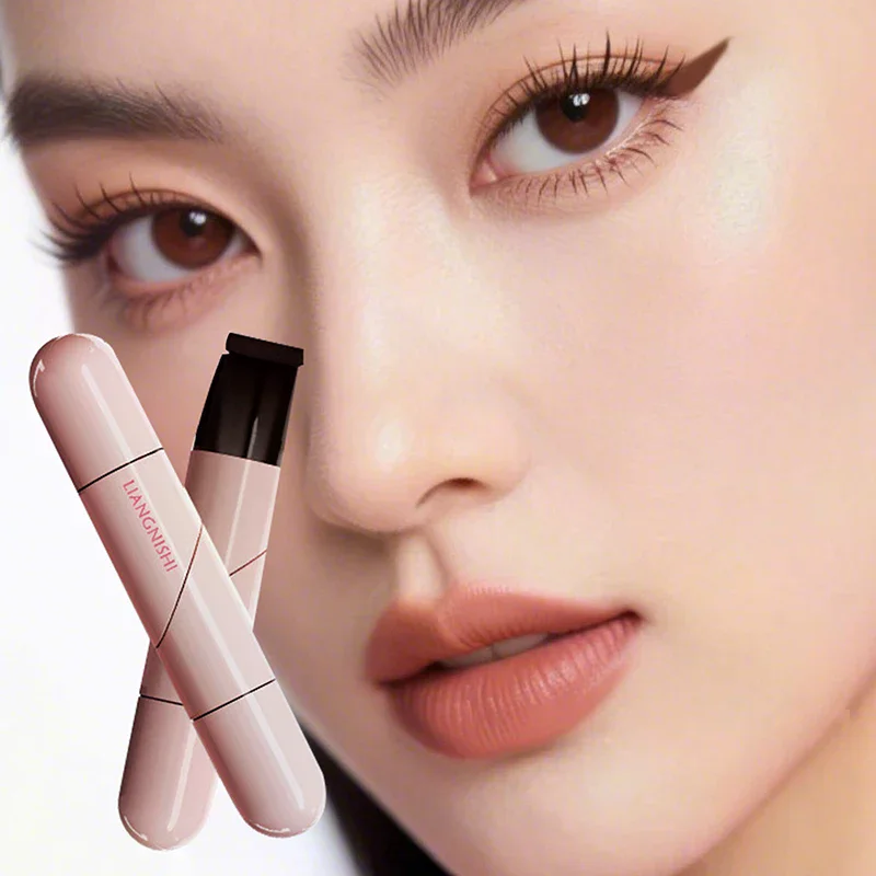 Tampon Eyeliner intégré, chevalière de contour précis, Eyeliner longue durée, stylo liquide, maquillage, cosmétiques