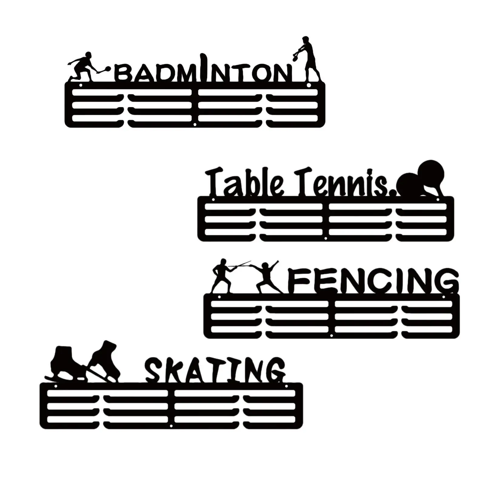 Medali Display gantungan pemegang tampilan medali Mudah Instalasi Badminton medali olahraga balap gantungan penghargaan rak Tampilan