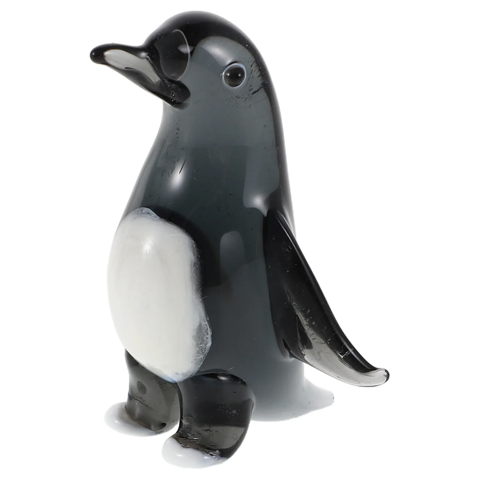 Crystal Penguin Sculpture Realistic Lifelike Design High Transparency Refractive Home Office Desk Decorative Animal Centerpiece