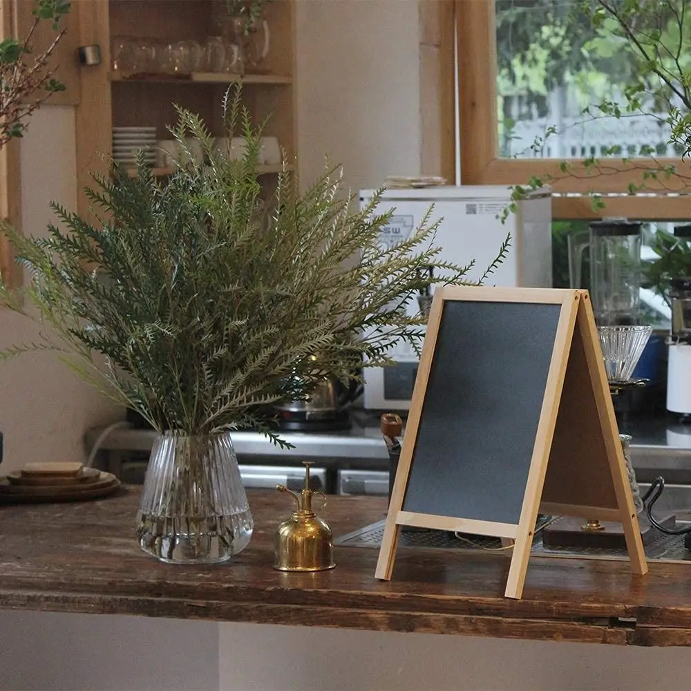 عالية الجودة 30*19 سنتيمتر إطار مزدوج الوجهين السبورة قائما بذاته سبورة خشبية لوحة صغيرة نشاط علامة الطاولة القائمة المجلس #3
