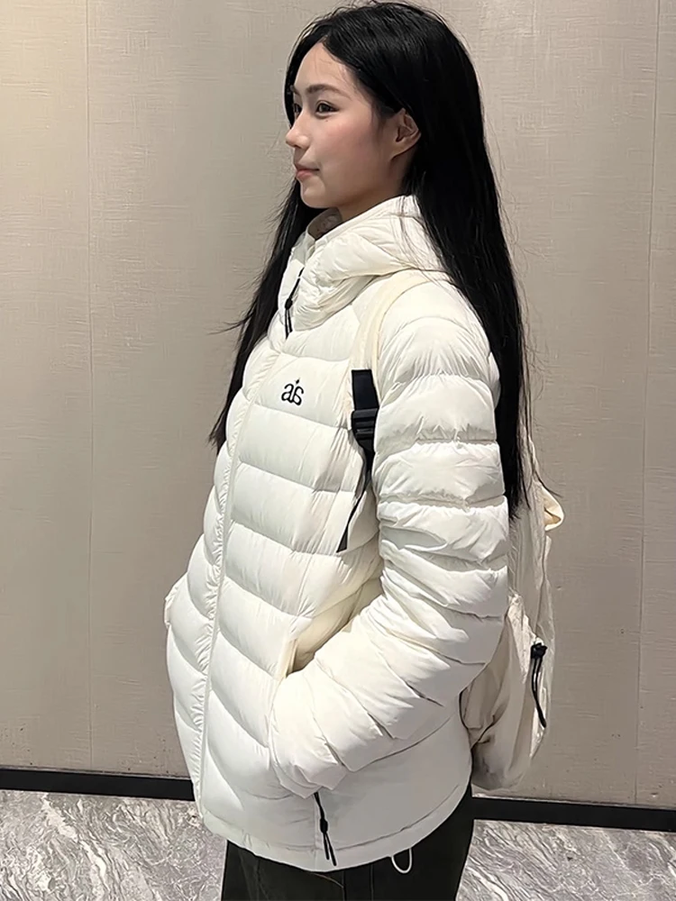 عارضة Sle مقنعين القطن Jaet المرأة الدفء متر البيج ort معطف الخريف الشتاء الاتجاه الكوري بسيط مطابقة ملابس خارجية