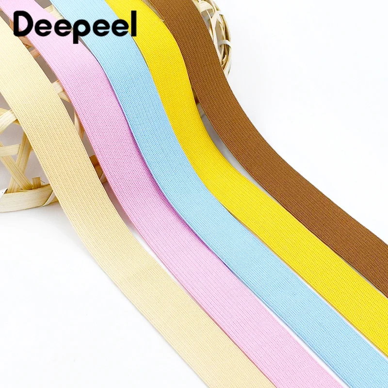 

1Roll(40Yards) 20/25mm Colored Knit Elastic Band Flat Rubber Ribbon for Sewing Clothes Underwear Waist Belt DIY Crafts Material