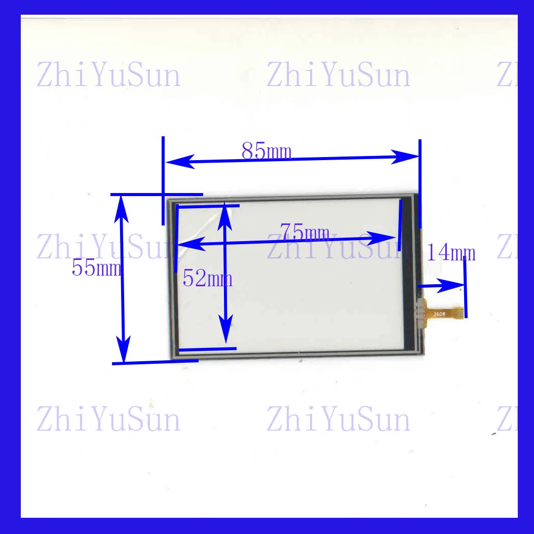 

3608 industrial 85*55 touch handwriting external screen glass four wire resistor 85*55mm