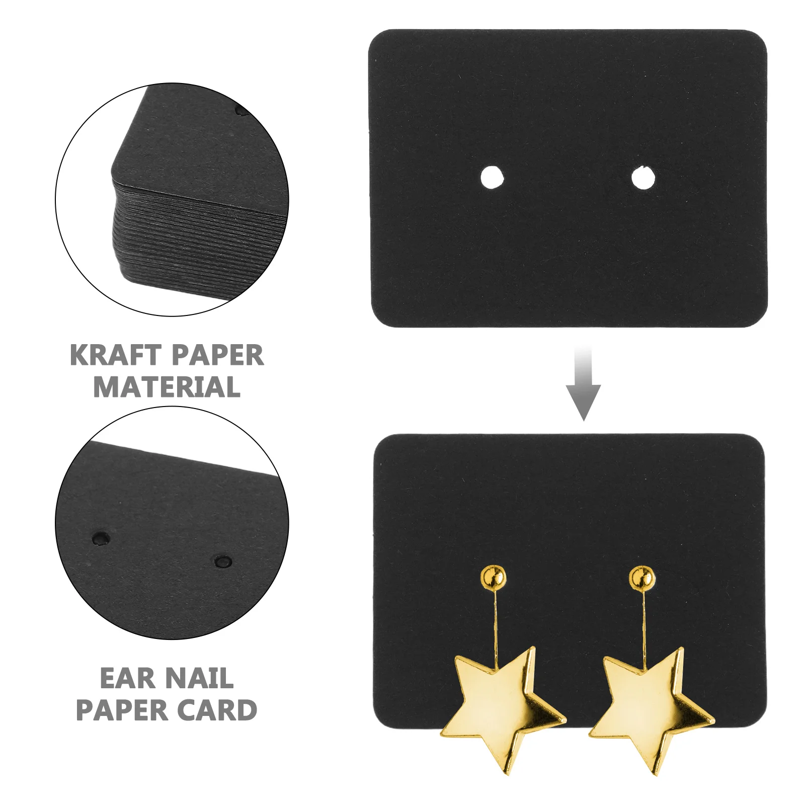 300 قطعة بطاقات عرض القرط فارغة كرافت ورقة علامات المجوهرات مع ثقوب لبيع أقراط استرخى لتقوم بها بنفسك الحرفية التعبئة والتغليف